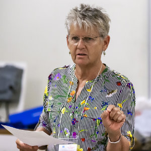 Virginia Gebhart, retired pharmacist, Co-Director of Candidate Liaisons program